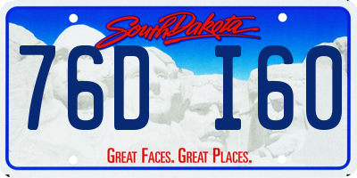 SD license plate 76DI60