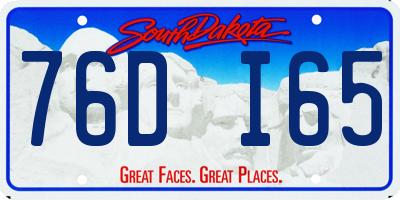 SD license plate 76DI65