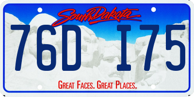 SD license plate 76DI75
