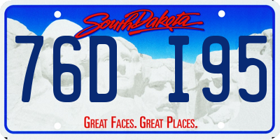 SD license plate 76DI95