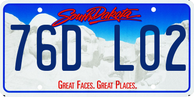 SD license plate 76DL02
