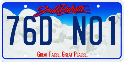 SD license plate 76DN01