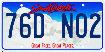 SD license plate 76DN02