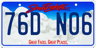 SD license plate 76DN06
