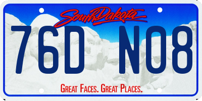 SD license plate 76DN08