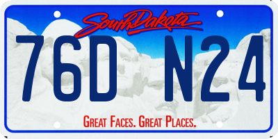 SD license plate 76DN24