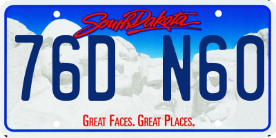 SD license plate 76DN60