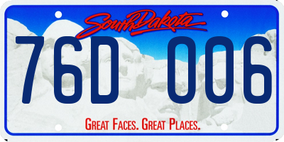 SD license plate 76DO06
