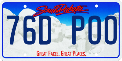 SD license plate 76DP00