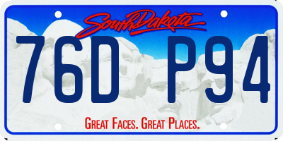 SD license plate 76DP94