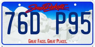 SD license plate 76DP95