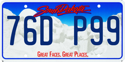 SD license plate 76DP99