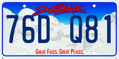 SD license plate 76DQ81