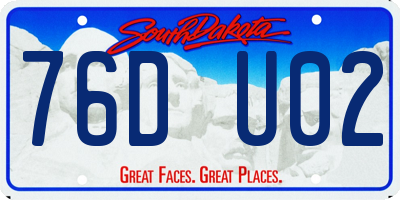 SD license plate 76DU02