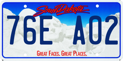SD license plate 76EA02