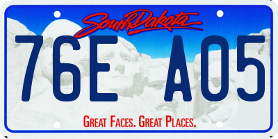 SD license plate 76EA05