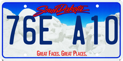 SD license plate 76EA10