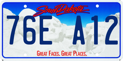 SD license plate 76EA12
