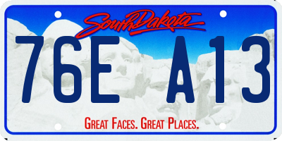 SD license plate 76EA13