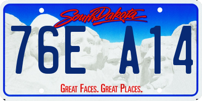 SD license plate 76EA14