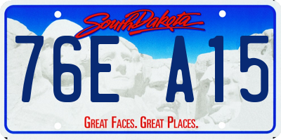 SD license plate 76EA15