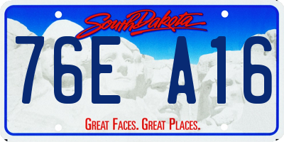 SD license plate 76EA16