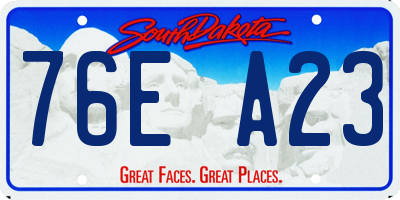 SD license plate 76EA23