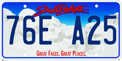 SD license plate 76EA25