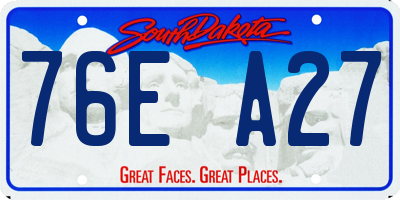SD license plate 76EA27