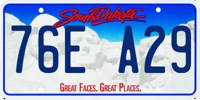 SD license plate 76EA29