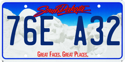 SD license plate 76EA32