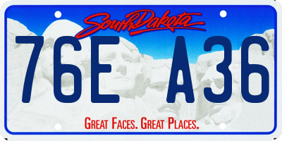 SD license plate 76EA36