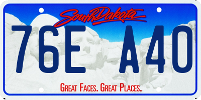 SD license plate 76EA40