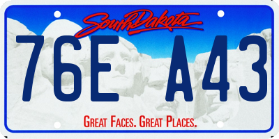 SD license plate 76EA43