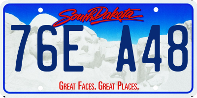 SD license plate 76EA48