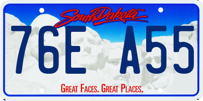 SD license plate 76EA55