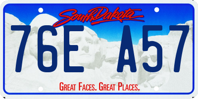 SD license plate 76EA57