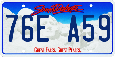 SD license plate 76EA59