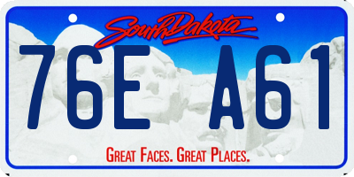 SD license plate 76EA61