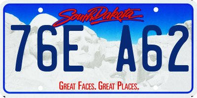 SD license plate 76EA62