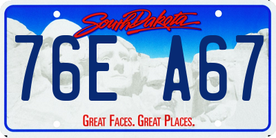 SD license plate 76EA67