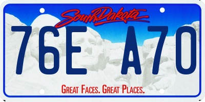 SD license plate 76EA70