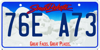 SD license plate 76EA73