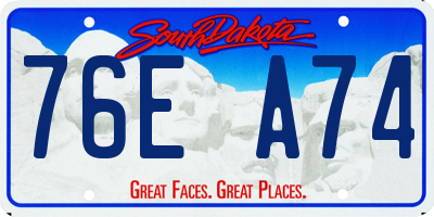 SD license plate 76EA74