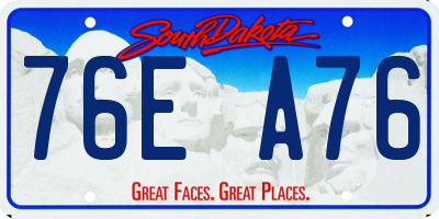 SD license plate 76EA76