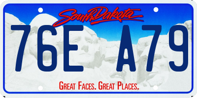 SD license plate 76EA79