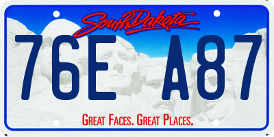 SD license plate 76EA87
