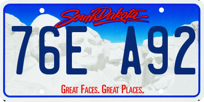 SD license plate 76EA92