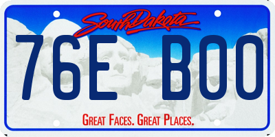 SD license plate 76EB00