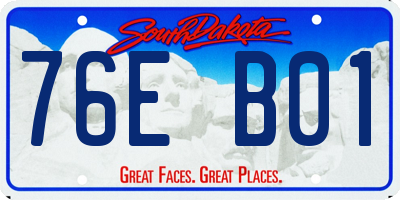 SD license plate 76EB01